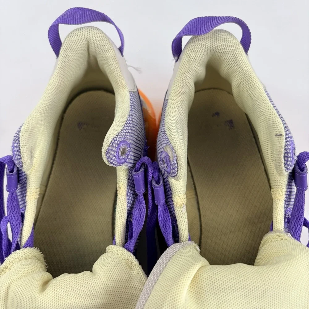 Nike LeBron Witness 7 GS Action Grape Vivid Orange Basketball Shoes 6Y